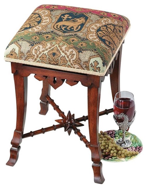 Medieval Mace Stool Traditional Vanity Stools And Benches by