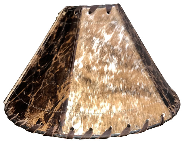 Western Lamp Shade Rustic Lampshade 0332 Leather and Cowhide 