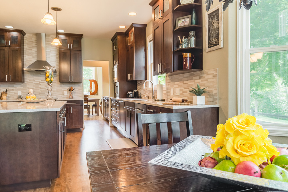 Transitional kitchen photo in Denver