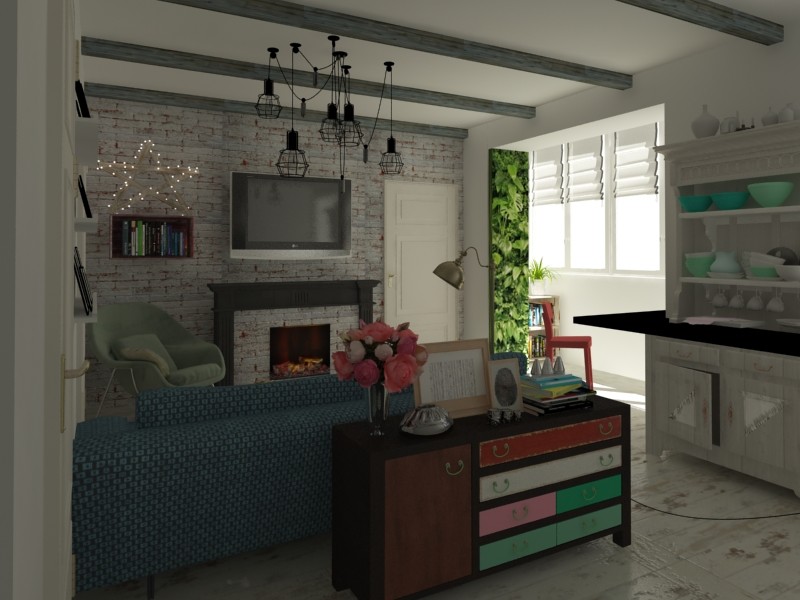 Квартира в 45 м.кв. в скандинавском стиле