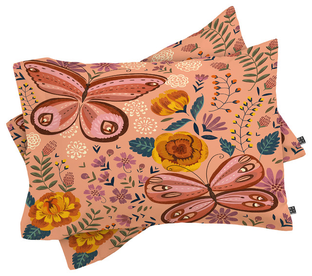 Deny Designs Pimlada Phuapradit Butterfly Twins King Pillow Shams