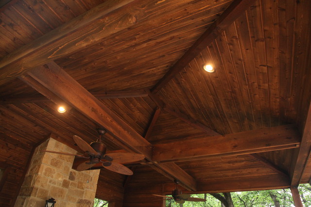 Vaulted Cedar Ceiling Tongue And Groove Transitional