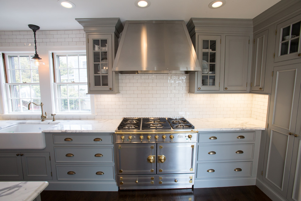 Inspiration for a transitional kitchen remodel in Boston