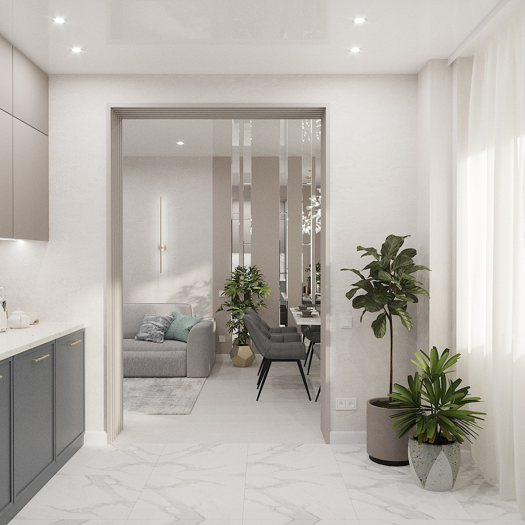 Дизайн кухни-гостиной