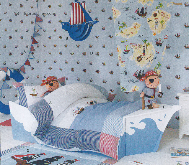 Laura Ashley Pirate Ships Wallpaper Eclectic Kids