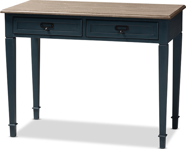 Dauphine French Provincial Spruce Blue Accent Writing Desk