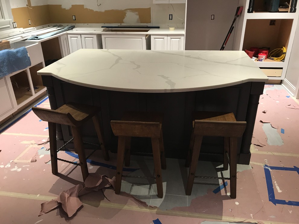 Not enough kitchen island overhang!