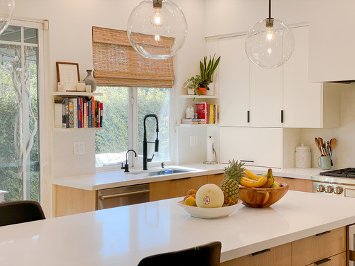 Kitchen Island, Countertops, Cabinets and Windows