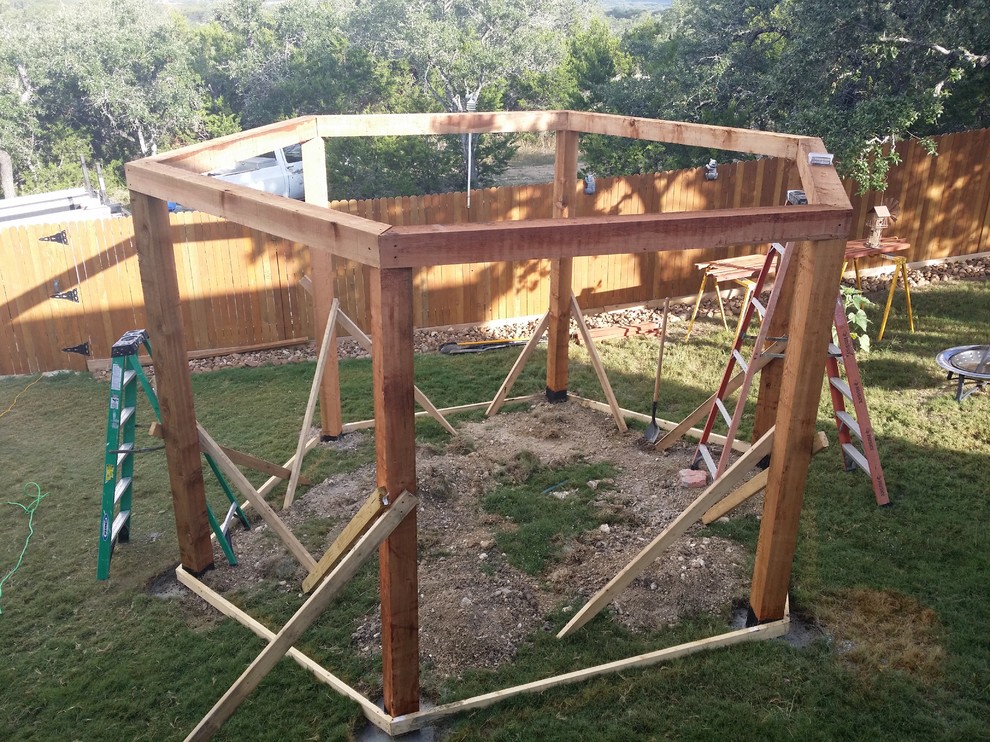 FIrepit Swing Structure Transitional Austin by Shawn Collard