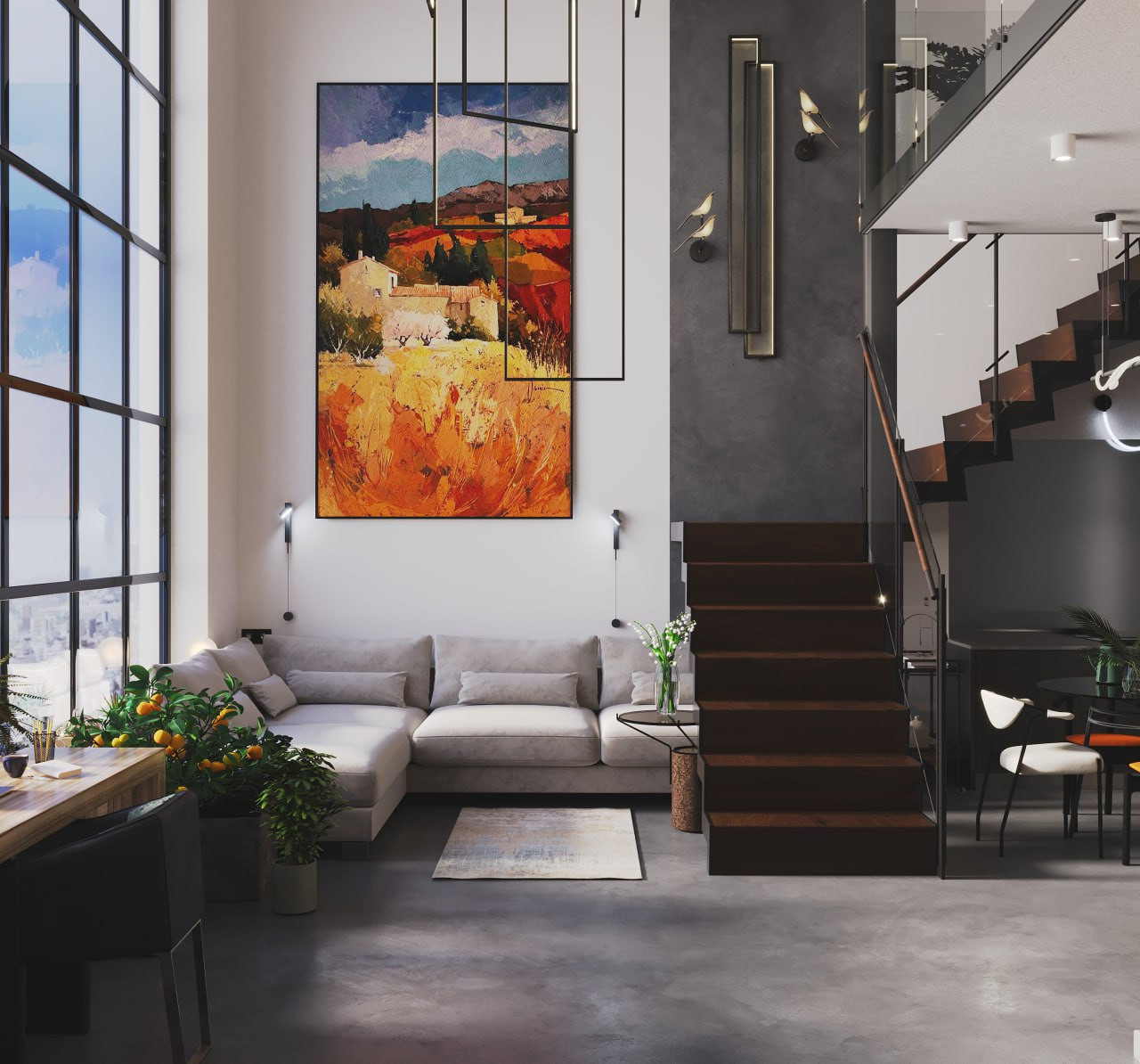 Много воздуха и света. Апартаменты для молодой пары.