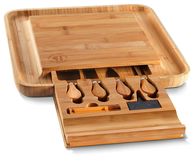 bambusi cheese board and knife set