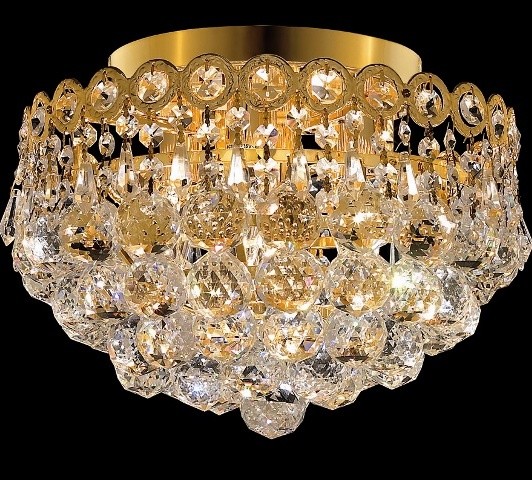 Elegant Lighting 1901F12G/SS Flush Mount from the Century Collection