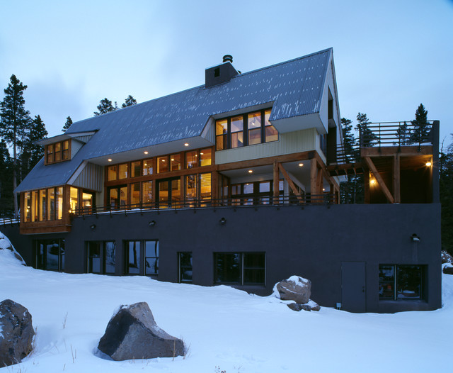 Ski House rustic-exterior