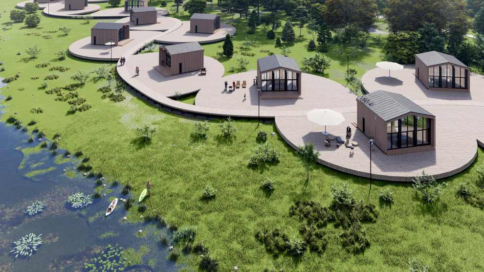 Визуализация прибрежной зоны туристической базы