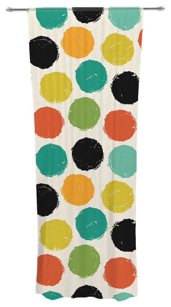 Daisy Beatrice "Retro Dots Repeat" Multicolor Decorative Sheer Curtain