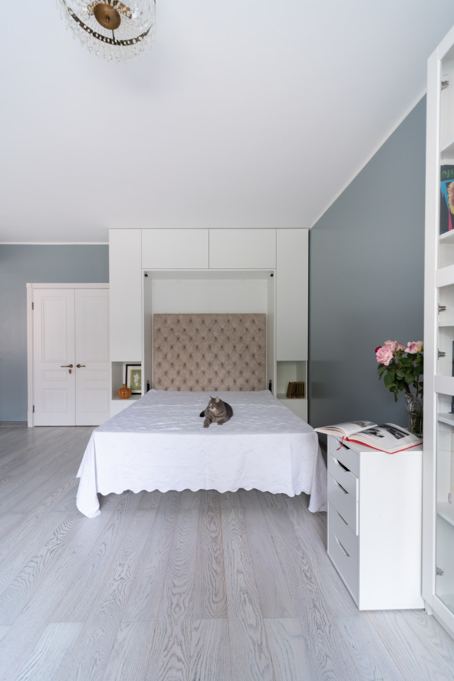 Шкаф кровать в белом цвете