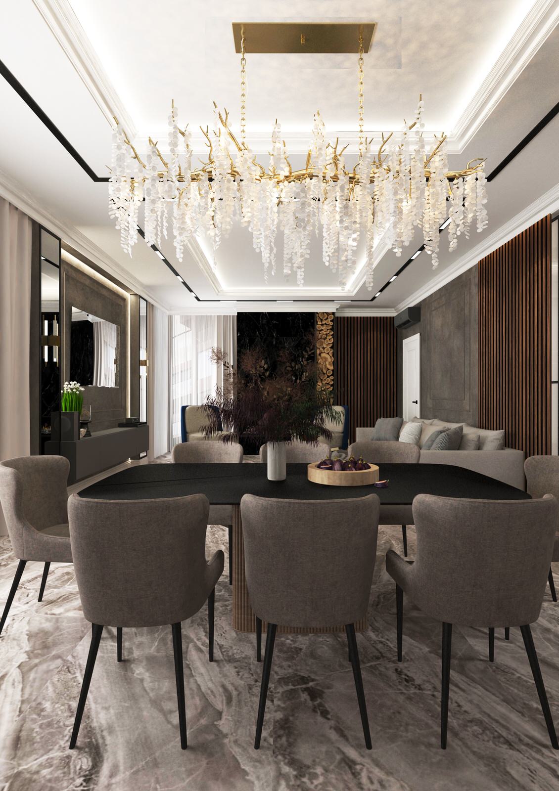 Кухня-гостиная из проекта частного дома 5 бригада