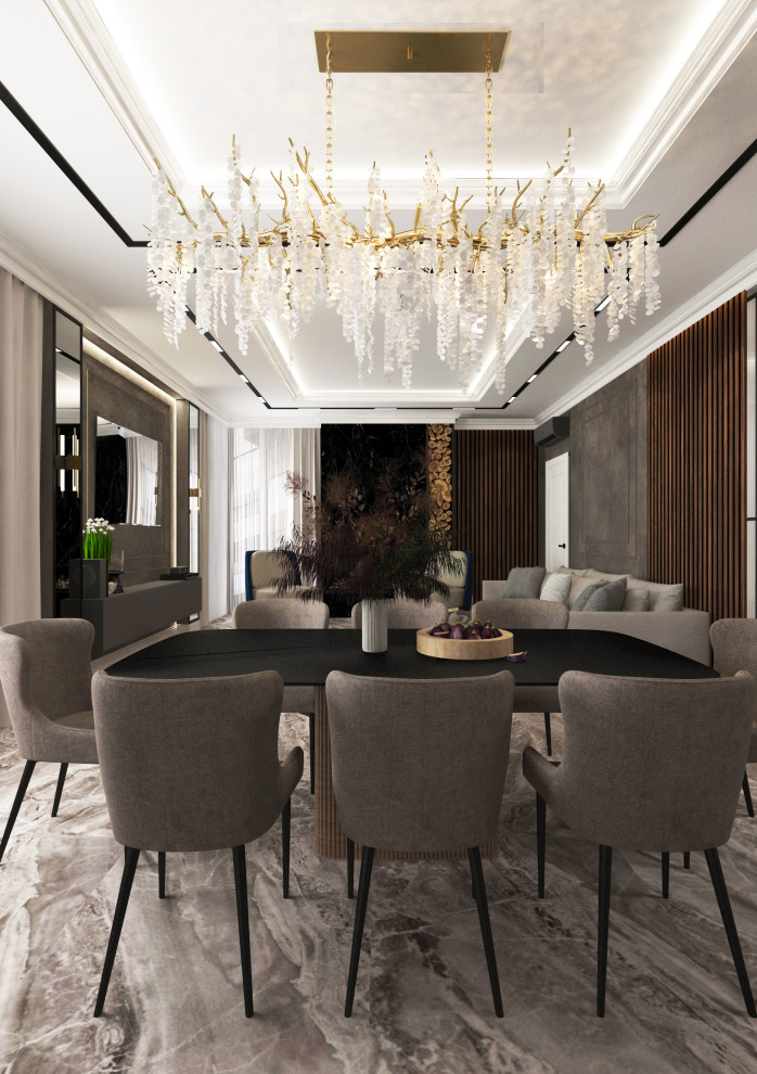 Кухня-гостиная из проекта частного дома 5 бригада