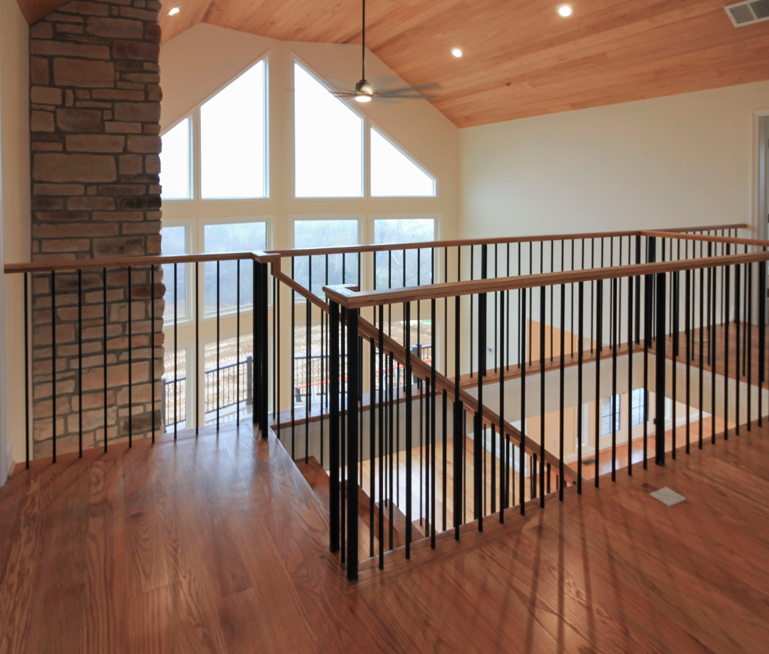97_Airy Straight-Floating Staircase in Transitional-Mountain Home, Luray, VA 228