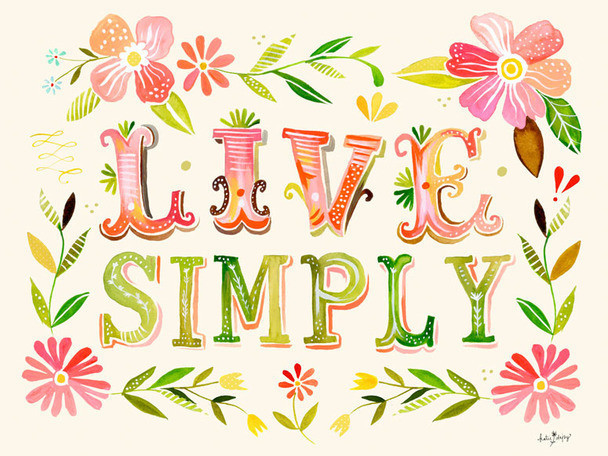Poster Decal Live Simply by Katie Daisy - Contemporary - Wall ...
