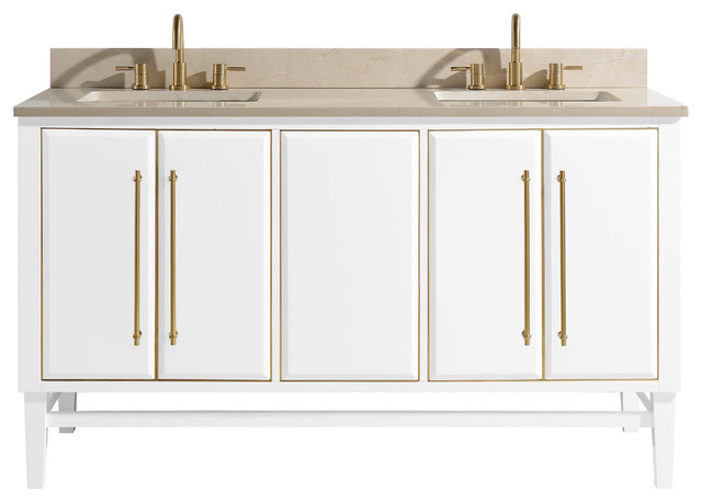 Mason 61 Vanity Combo White Transitional Bathroom Vanities