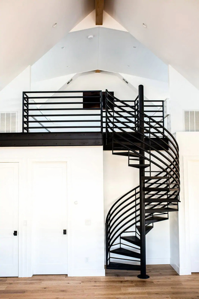 This is an example of a mid-sized country staircase in Phoenix.