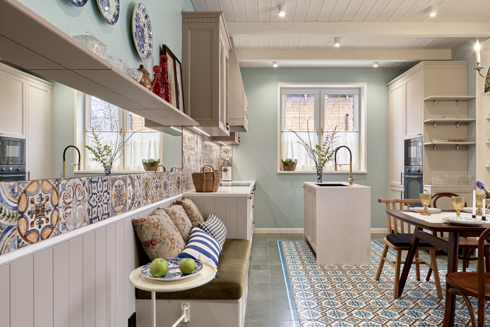 Кухня с котельной в шкафу