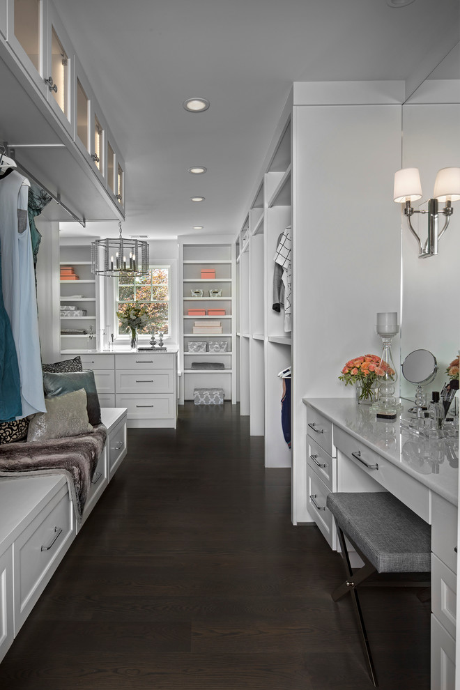 Transitional storage and wardrobe in Detroit.
