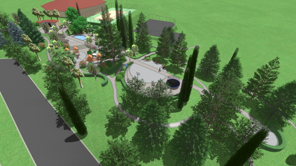 Детская площадка для санатория.