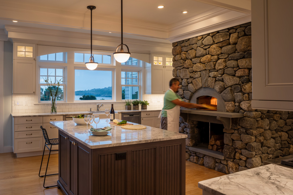 Beach style kitchen in Providence.
