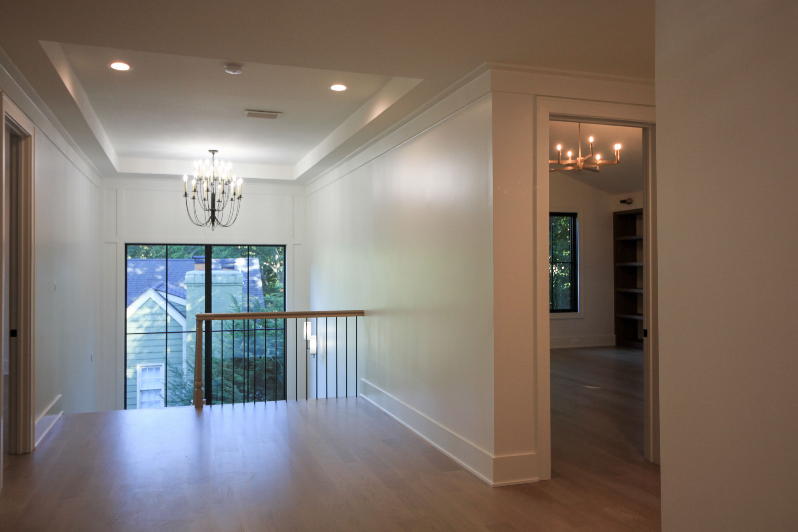 93_Captivating Light Wood Railing System with Black Spindles, Arlington VA 22207