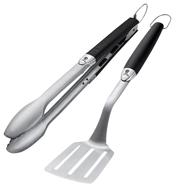 er Stainless Steel TwoPiece Barbecue Tool Set Modern Grill