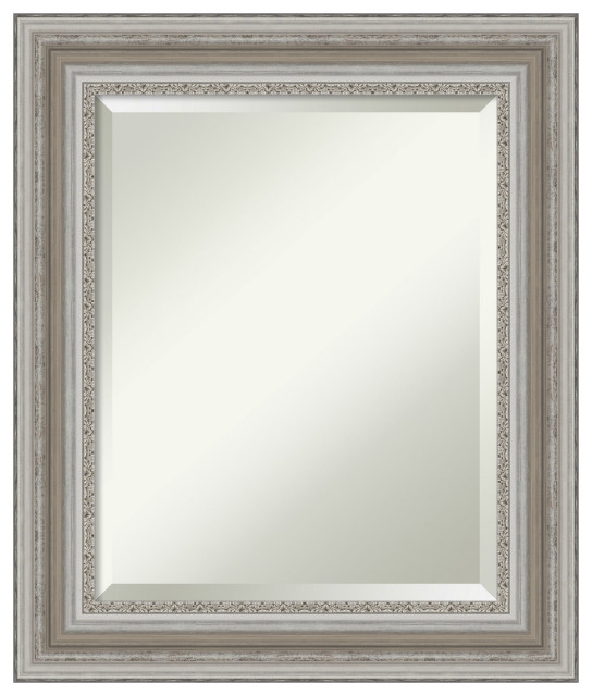 Parlor Silver Beveled Wall Mirror - 21.5 x 25.5 in.