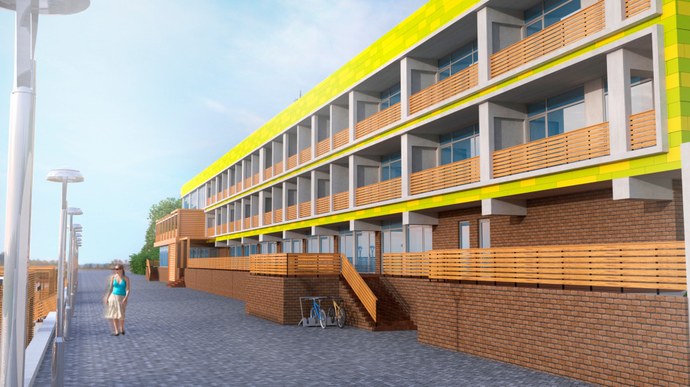 Реконструкция фасада санатория "Ставрополье" в г. Сочи