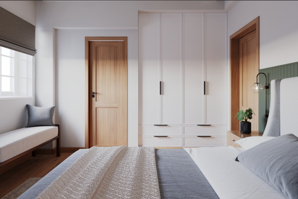 Визуализация спальни. Работа выполнена в 3dmax + Corona Render