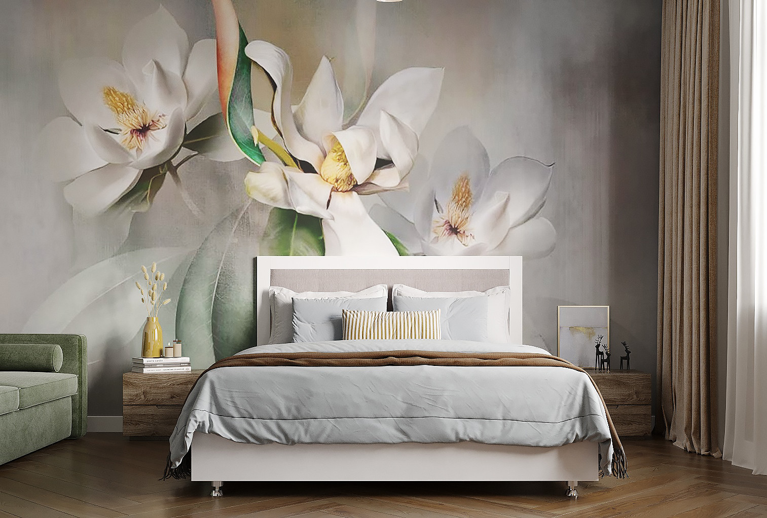 Яркая гостевая в загородном доме