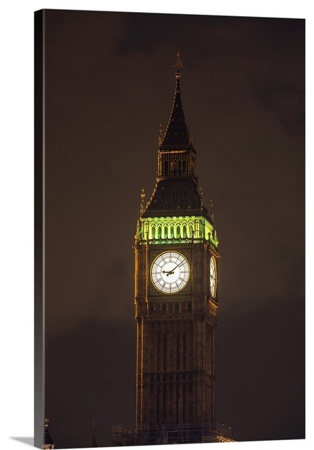 Big Ben At Night Westminster London England Uk Wrapped Canvas - Big Canvas Wall Art Uk Big Ben At Night Westminster London England Uk Wrapped Canvas - Big Canvas Wall Art Uk