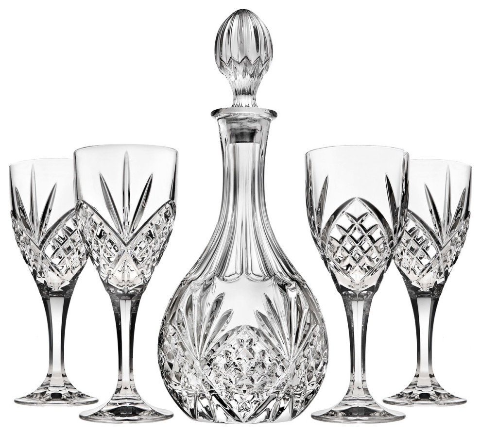 Dublin 5 Piece Wine Set Traditional Decanters by GODINGER SILVER