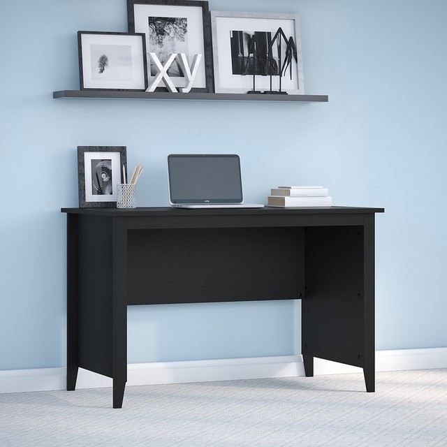 Bush Furniture Black Suede Oak Connecticut Writing Desk Bush Furniture Black Suede Oak Connecticut Writing Desk