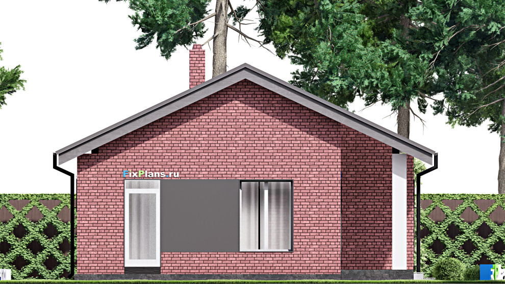 Проект одноэтажного дома 9х11м S69м2 F-15110