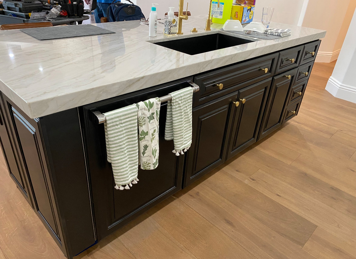 Bar, Vanities, and Linen New Builds with Kitchen Refinish
