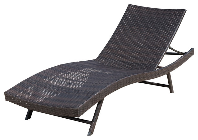 Gdf Studio Eliana Outdoor Brown Wicker Chaise Lounge Chair Gdf Studio Eliana Outdoor Brown Wicker Chaise Lounge Chair Tropical Lounges By Gdfstudio