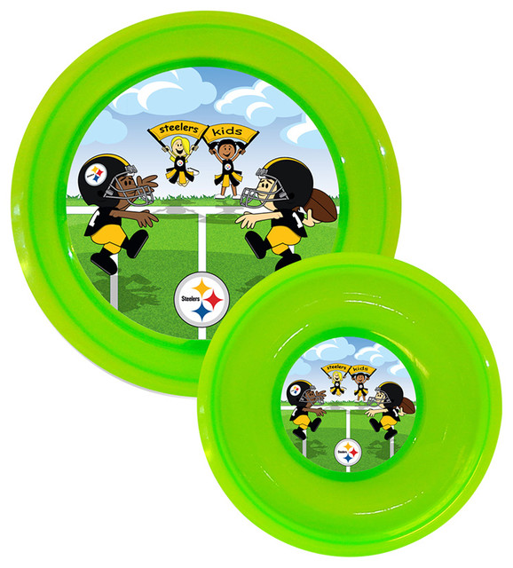 Plate & Bowl Set, Pittsburgh Steelers, 6 months + Contemporary Baby