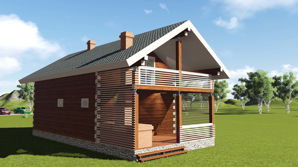 Дом баня 122м2 из бруса 220х180 — проект 451