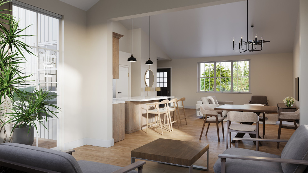 Private house, renovation and remodeling project, 3D visualization.