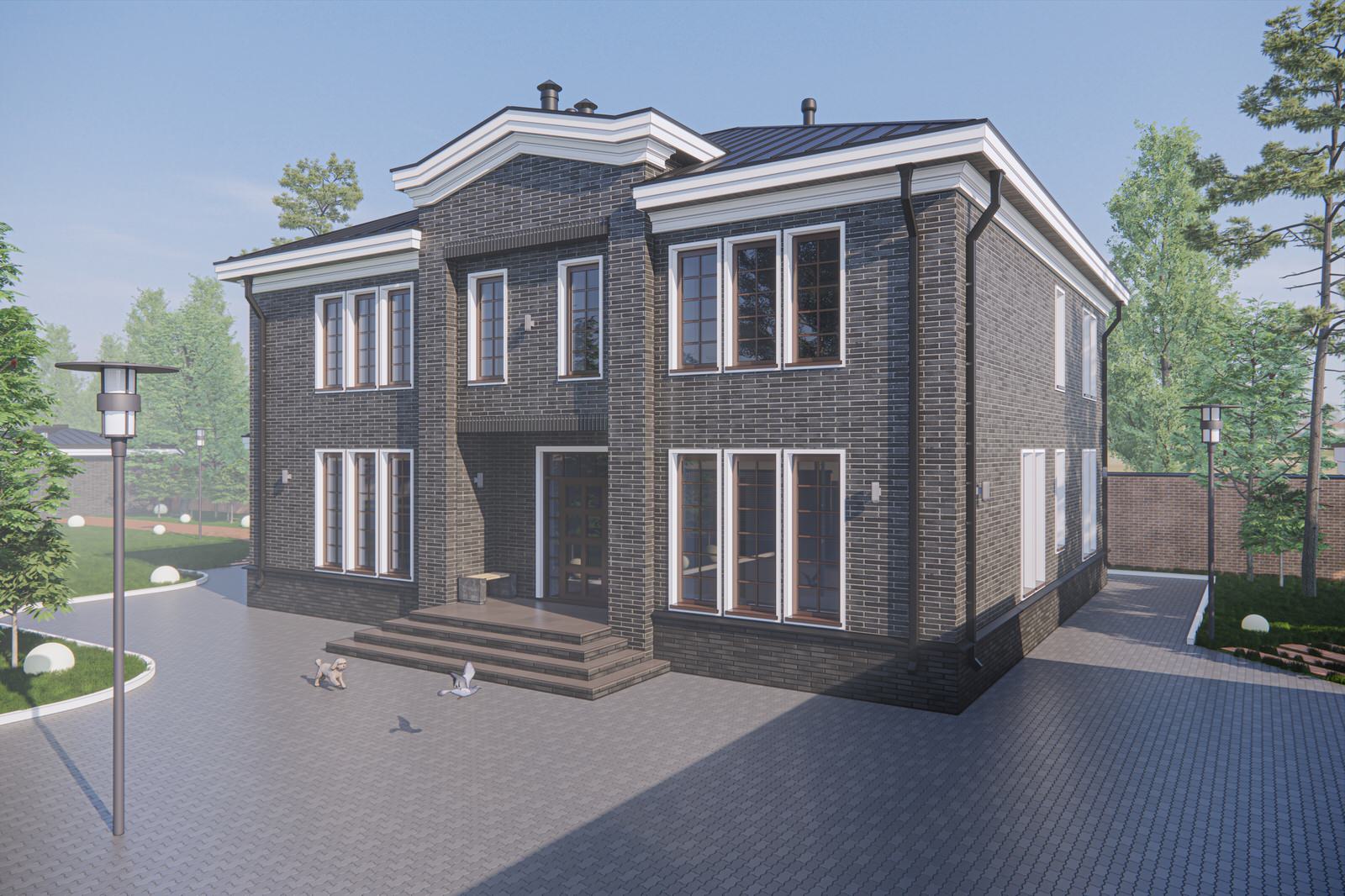 Жилой дом с гаражным комплексом