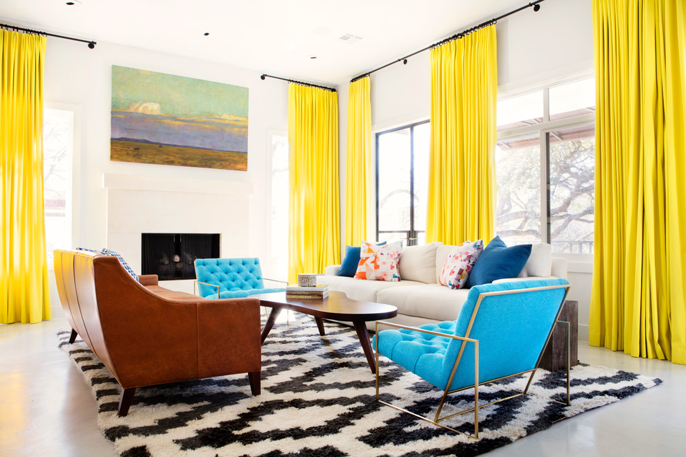 Eclectic living room in Austin.