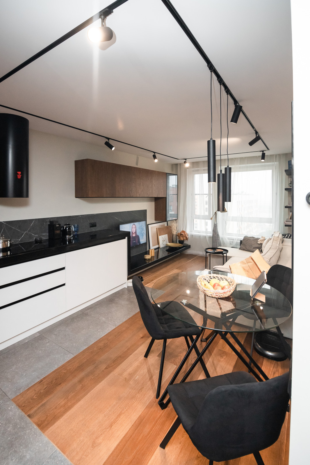 Кухня-гостиная в стиле минимализм