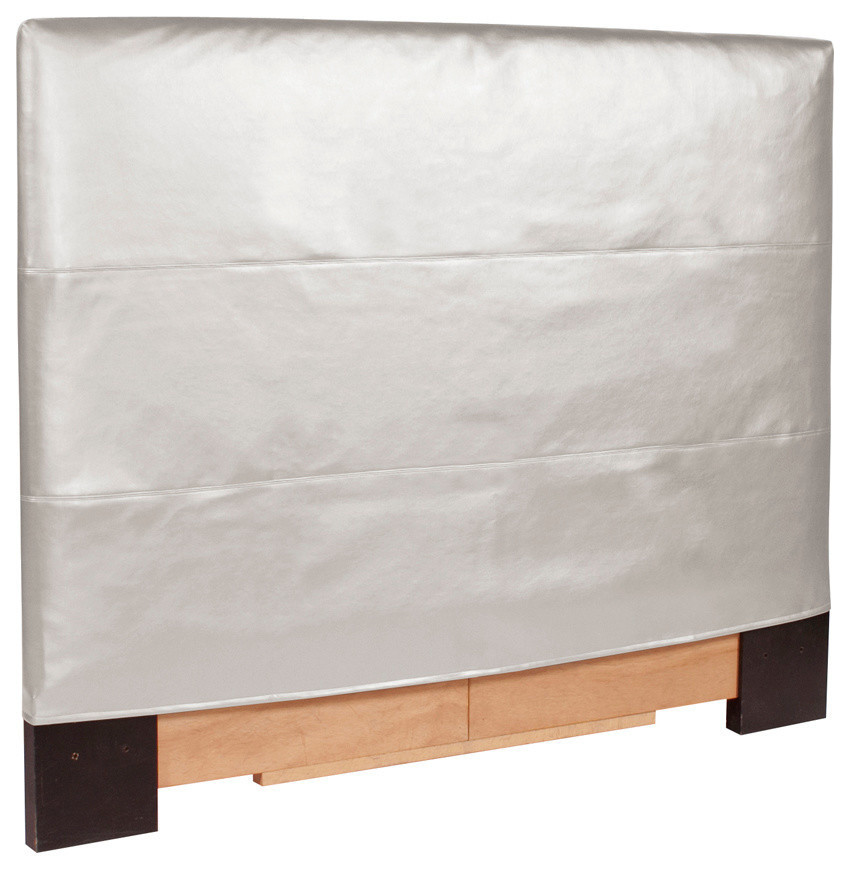 Luxe Mercury Slipcovered Headboard, Full/Queen Contemporary