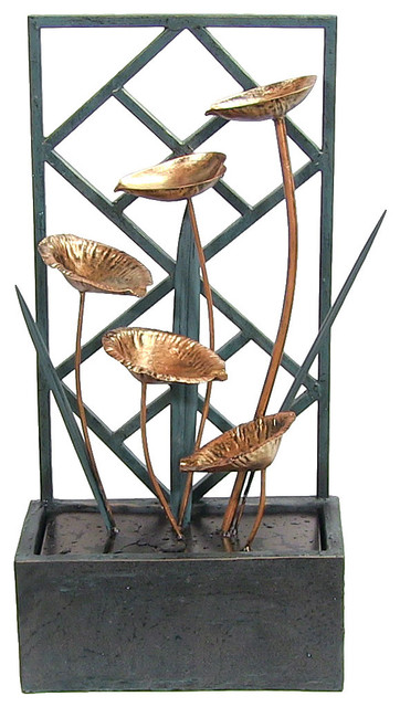 Sunnydaze Wandering Leaves Small Indoor Tabletop Water Fountain